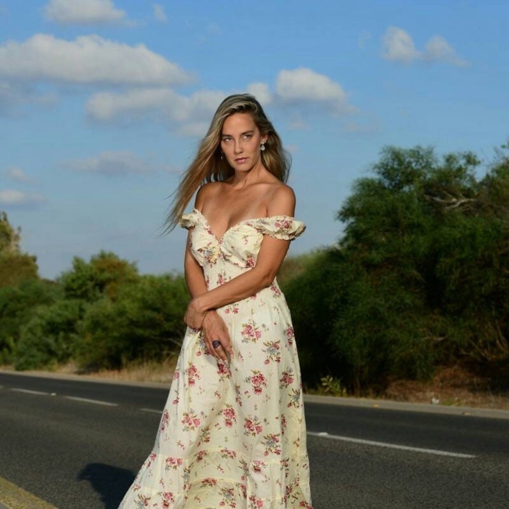 AMAYA Romantic Long Floral Cotton Dress S/M - Picture 6 of 16